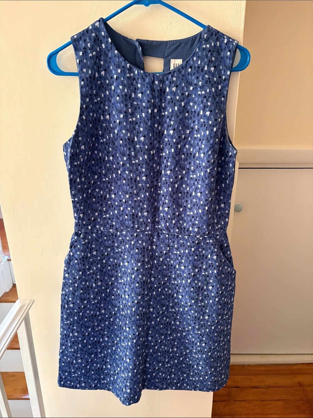 GAP Blue Sleeveless Printed Mini Dress